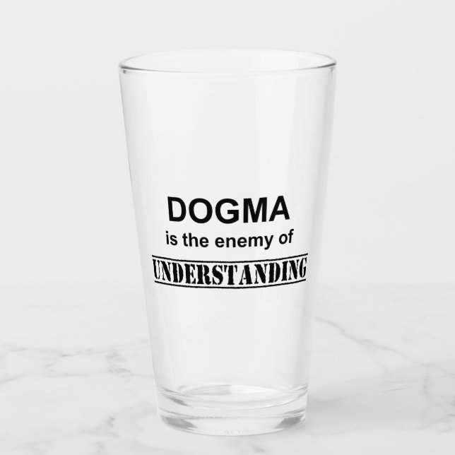 Copo De Pint Dogma É Inimigo De Compreender (Frente)
