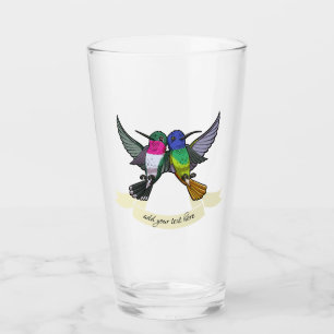 Copo De Pint Dois Cartoons Coloridos Amigos do Hummingbird