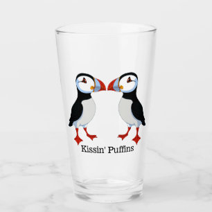 Copo De Pint Dois Puffins Design Bebendo Glass