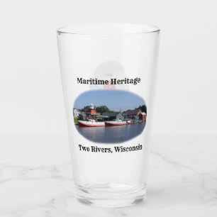 Copo De Pint Dois Rios, Wisconsin bebendo glass