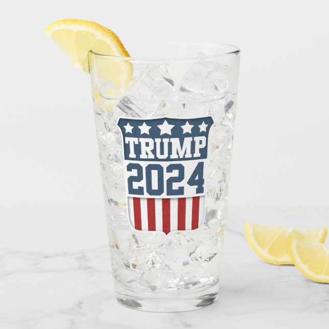 Copo De Pint Donald Trump Presidente 2024 Shield (Gelo frontal)