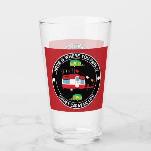 Copo De Pint Dons de Caravan Art - Ame o meu café caravana Mug