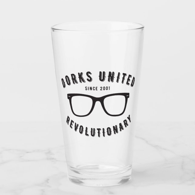 Copo De Pint DORKS Vidro de Impressão Revolucionária Unida (Frente)