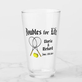 Copo De Pint Doubles for Life Tênis Wedding