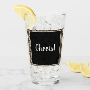 Copo De Pint Dourado e preto