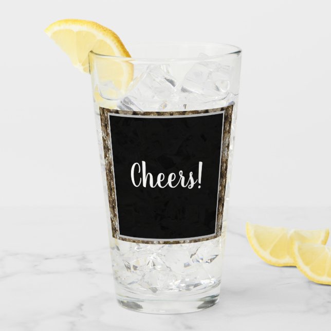 Copo De Pint Dourado e preto (Gelo frontal)