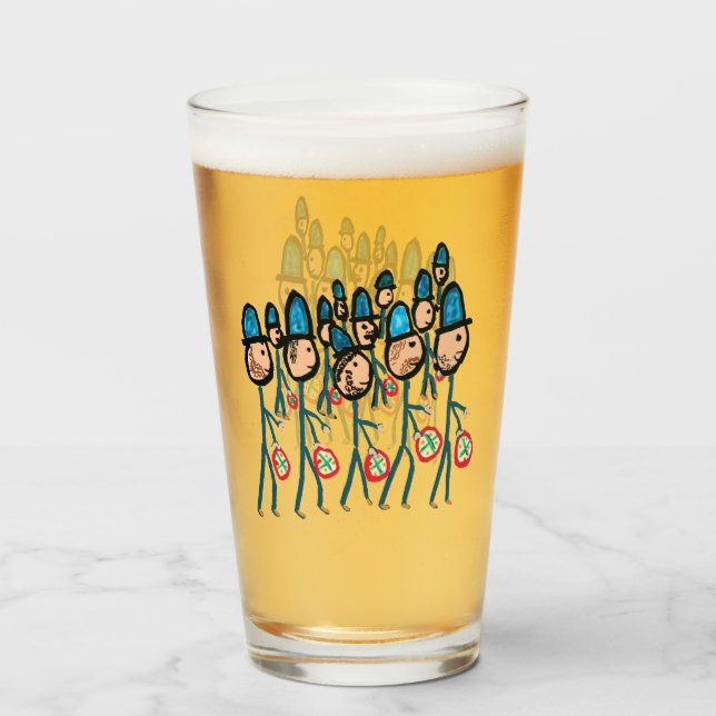 Copo De Pint Doze Drummers Bebendo (Frente (Preenchido))