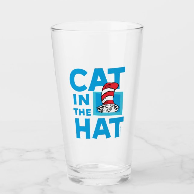 Copo De Pint Dr. Seuss | Gato no logotipo chapéu (Frente)