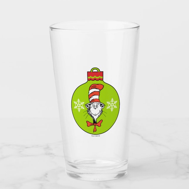 Copo De Pint Dr. Seuss | Grpolegadas | Gato no Ornamento do Cha (Frente)