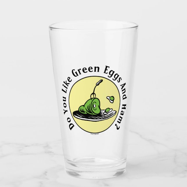 Copo De Pint Dr. Seuss | Ovos Verdes e Presunto Ícone (Frente)