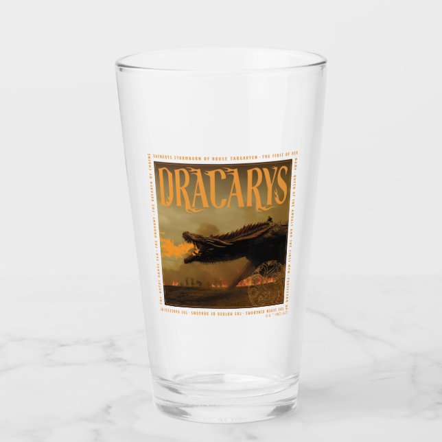 Copo De Pint "Dracarys" Drogon Brething Fire Graphic (Frente)