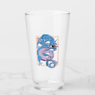 Copo De Pint Dragão chinês azul