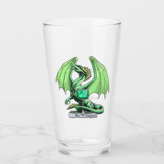 Copo De Pint Dragão Verde: O Birthstone Emerald de maio (Frente)
