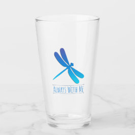 Copo De Pint Dragonfly - Always with Me - Blue - Glass Tumbler