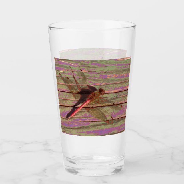 Copo De Pint Dragonfly Vidro Colorido (Frente)