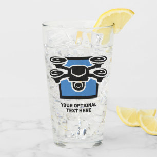Copo De Pint Drone de Texto Personalizado
