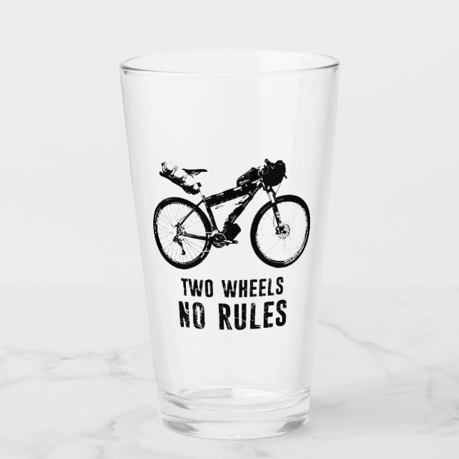 Copo De Pint Duas Rodas sem Regras de Bicicleta (Frente)