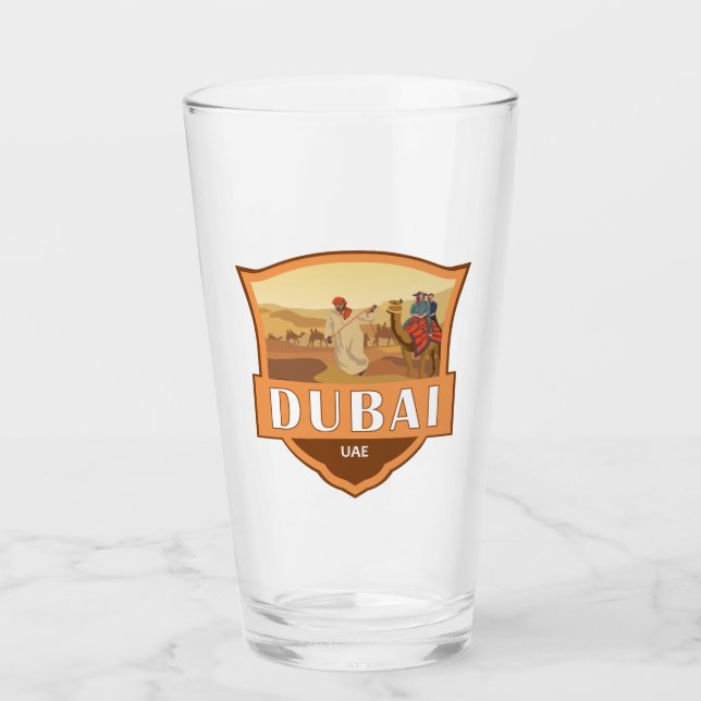 Copo De Pint Dubai Emirados Árabes Unidos Desert Safari Retro (Frente)