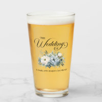 Dusty Blue Floral Favor do Casamento Floral Branco