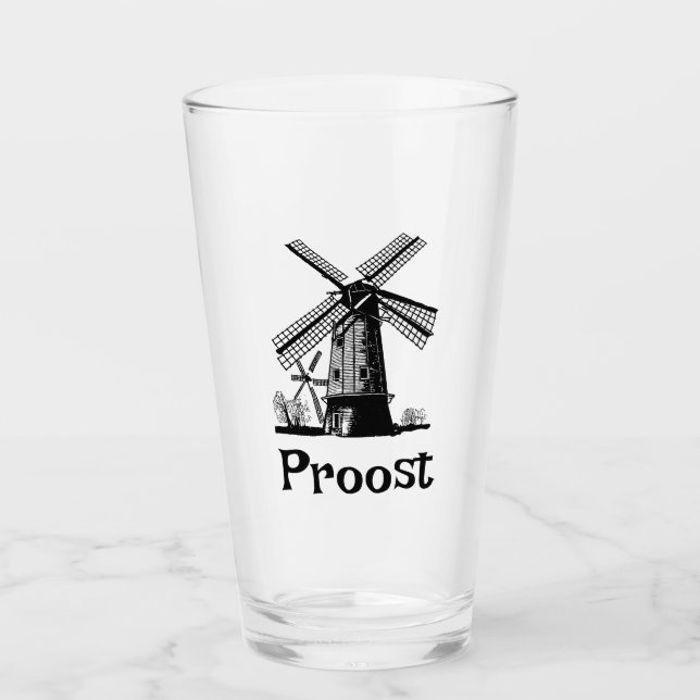 Copo De Pint Dutch Windmill Design (Frente)