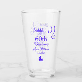 Copo De Pint É 60º aniversário adicionar nome roxo espanhol r