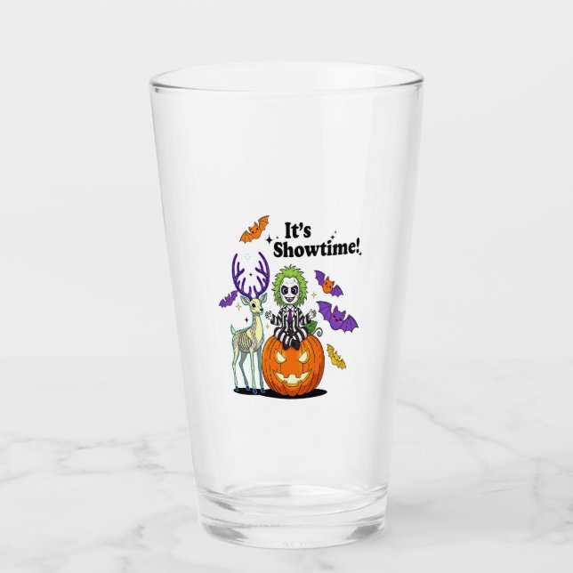 Copo De Pint É hora do show Halloween engraçado (Frente)