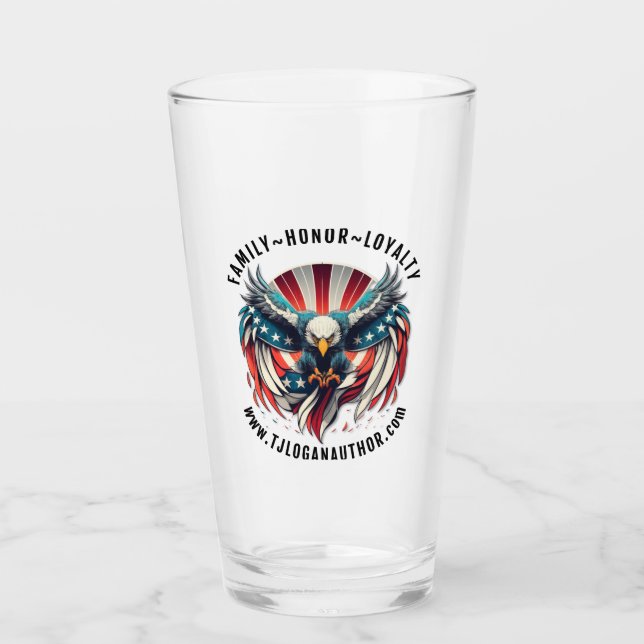 Copo De Pint Eagle Logo de 16 oz. Vidro (Frente)