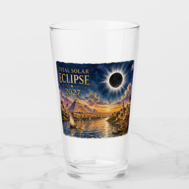 Copo De Pint Eclipse Total do Sol de 2027 Egito (Frente)