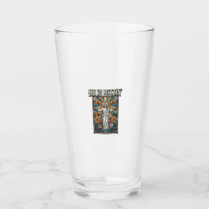 Copo De Pint Ele É Camisa de Vidro Colorido de Páscoa Vintage R