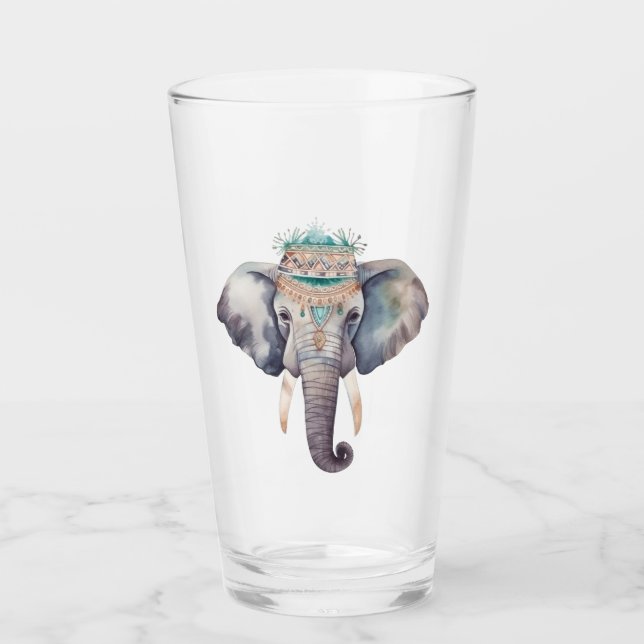 Copo De Pint Elefante hippie design (Frente)