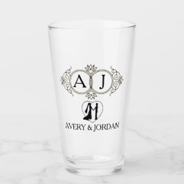 Copo De Pint Elegant Monogram couple initials luxurious style