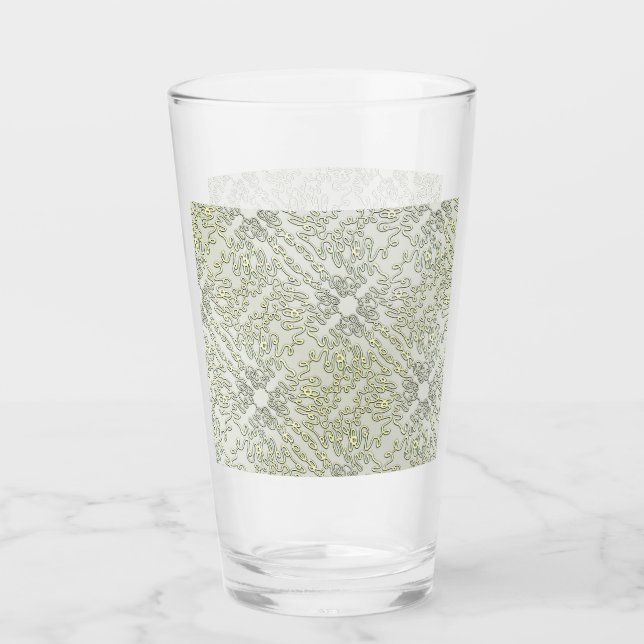 Copo De Pint Elegant Scribble Pattern in Gold & Silver (Frente)