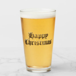 Copo De Pint Elegante Antigo Inglês Letreiro Feliz Natal