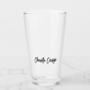 Copo De Pint Elegante Rótulo à Mão Moderno Personalizado
