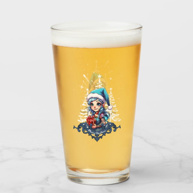 Copo De Pint Elfo alegre (Frente (Preenchido))