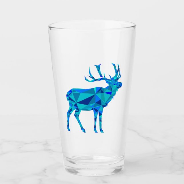 Copo De Pint Elk Geométrico Azul (Frente)