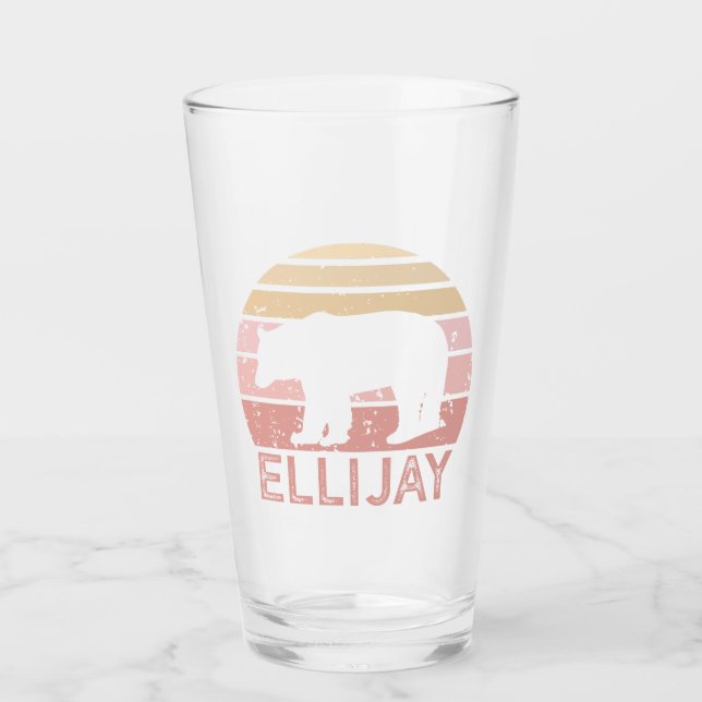 Copo De Pint Ellijay Urso Retrô da Geórgia (Frente)