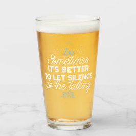 Copo De Pint Eloquent Silence Cote Art para o Decor Sereno