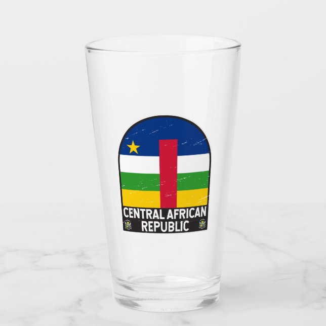 Copo De Pint Emblem de Sinalizador da República Centro-Africana (Frente)