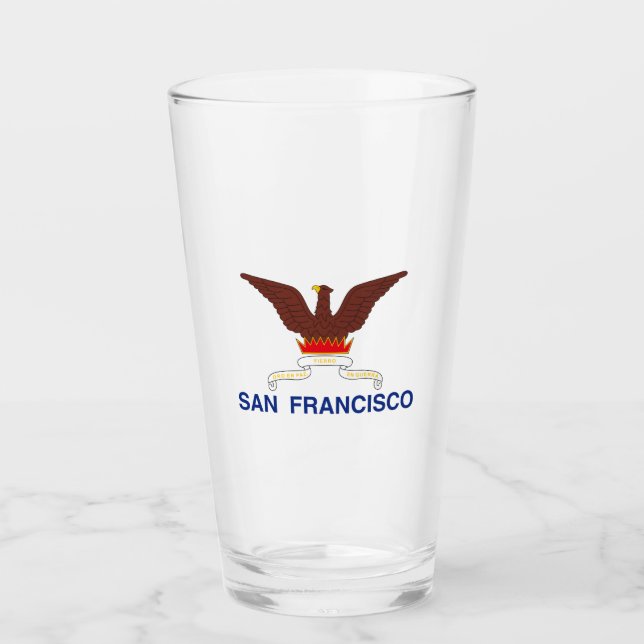 Copo De Pint Emblema da Rua Paul,Minnesota Glass (Frente)