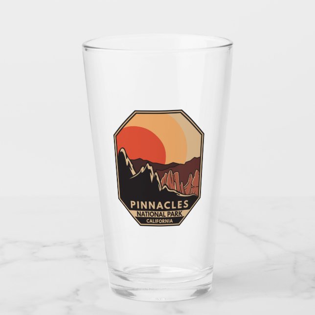 Copo De Pint Emblema Retroativo Mínimo do Parque Nacional Pinna (Frente)