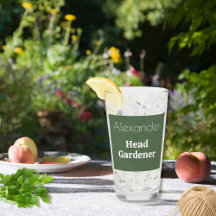 Enfeite de Jardineiro Glass Tumbler Personalizado