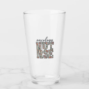 Copo De Pint Enfermeira de Oncologia Floral Vintage