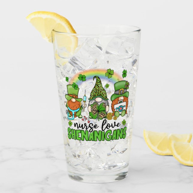 Copo De Pint Enfermeira Love Shenanigans Rua de Patrick (Gelo frontal)