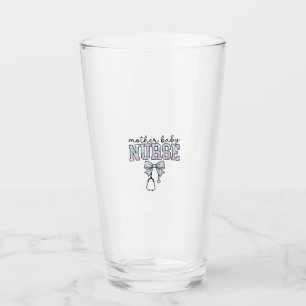 Copo De Pint Enfermeira Mãe Bebê Camisa com Laço Floral Design_