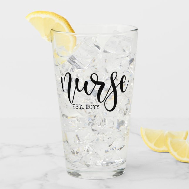 Copo De Pint Enfermeiro Ano Personalizado Enfermeiro Enfermeiro (Gelo frontal)