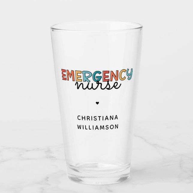 Copo De Pint Enfermeiro de Emergência Personalizado Enfermeiro 