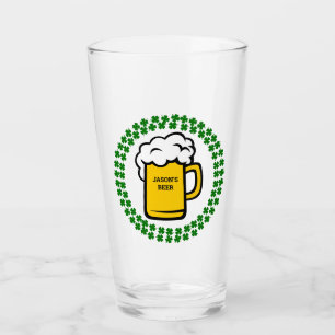 Copo De Pint Engraçado 4 Leaf Clover Beer
