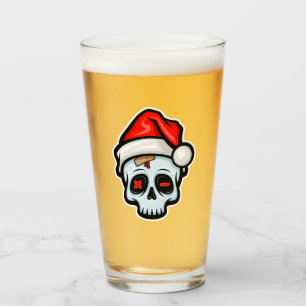 Copo De Pint Engraçado Caveira de Natal, Estilo de Cartoon