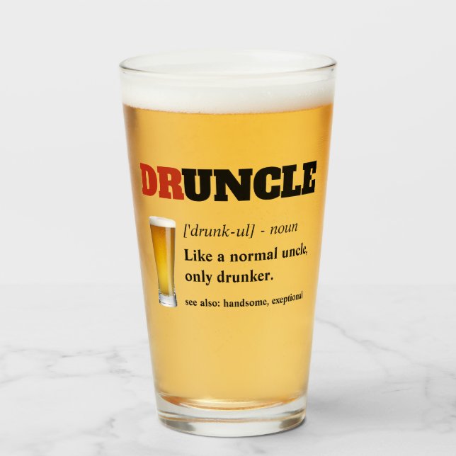 Copo De Pint Engraçado Dizer - Tio Engraçado (Frente (Preenchido))